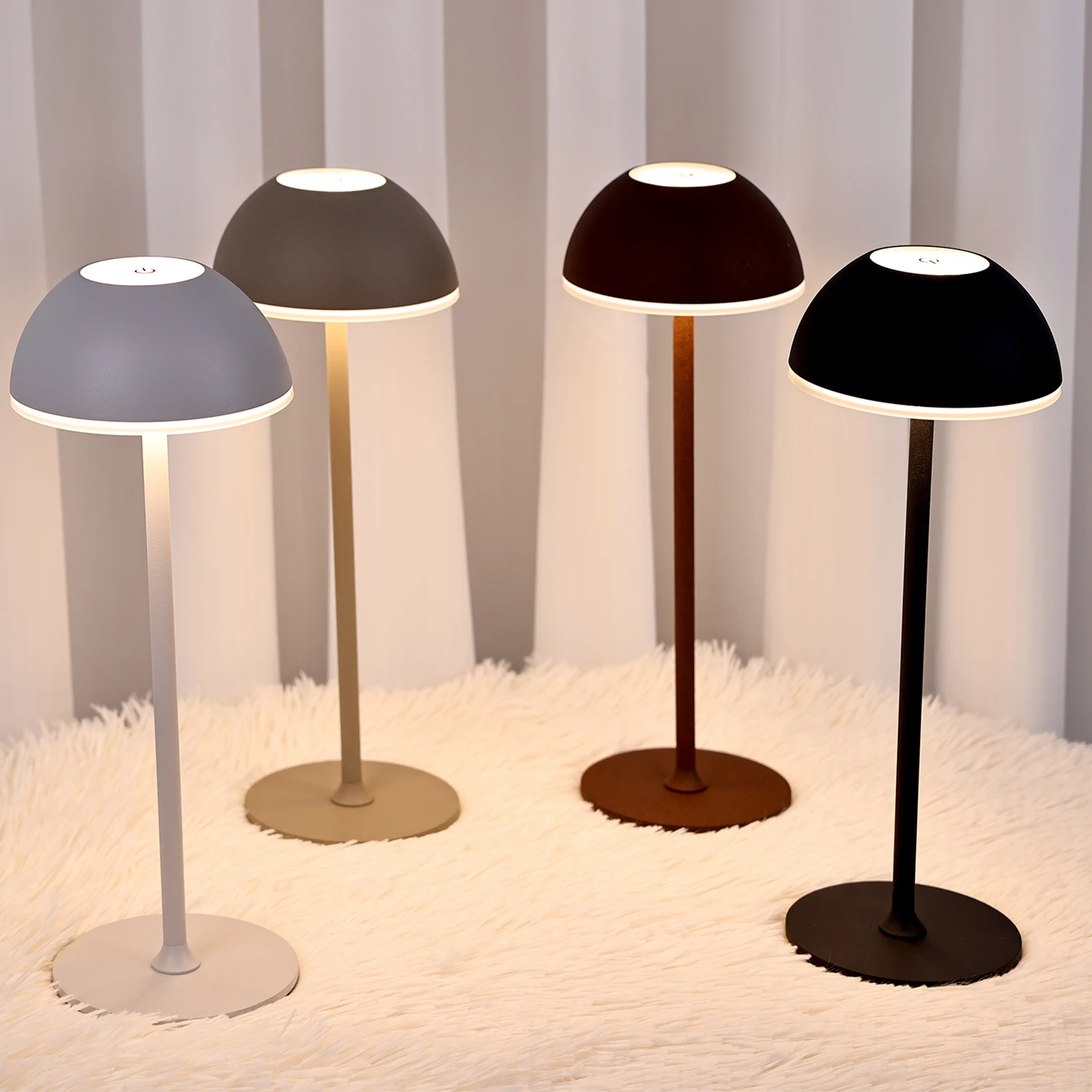 Hot sales CCT color warm light change led reading mushroom shade lamp touch sensor led desk lamp with business light