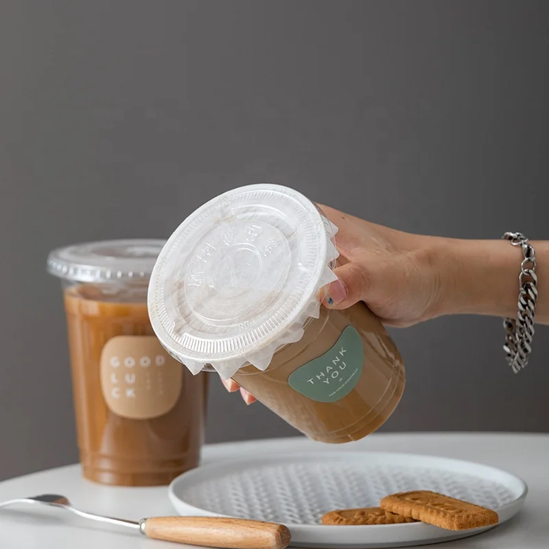 Clear 12oz 16oz 20oz 24oz Custom Bubble Tea Cup Printed Cold Coffee Drinking Disposable Plastic PET Cups To Go For Smoothies