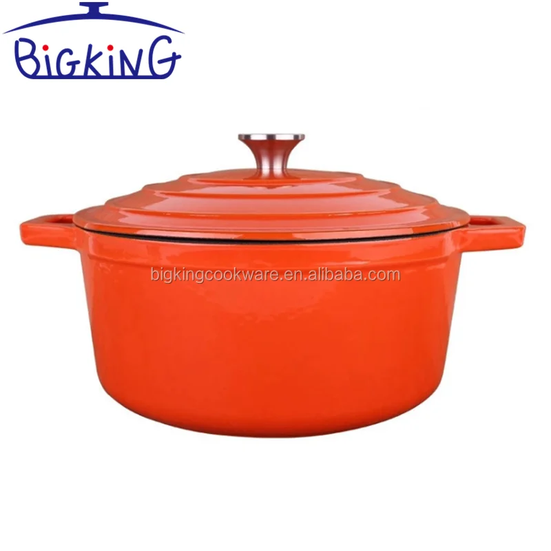 Round Ceramic Enamel Dutch Ovens Pot -Red OEM 5L