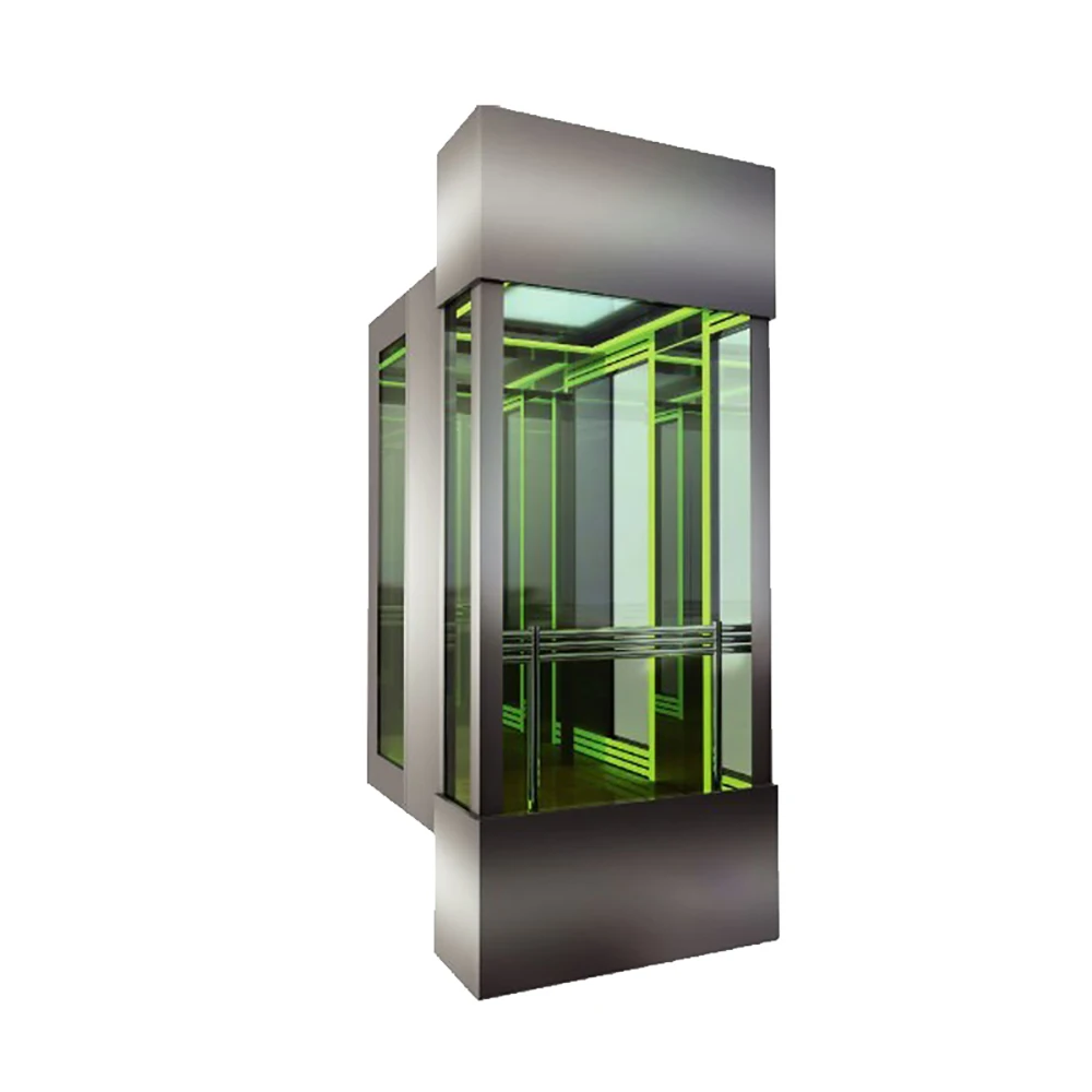New outside  panoramic small shaft Panoramic Sightseeing glass elevator
