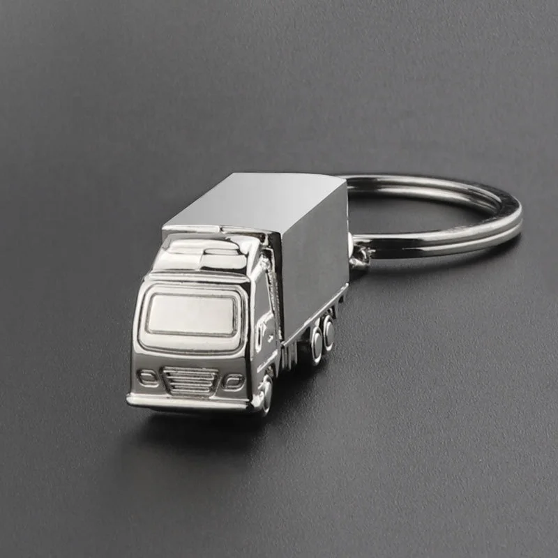 Custom metal 3D blank car shape keychain trucks keyring with business logo