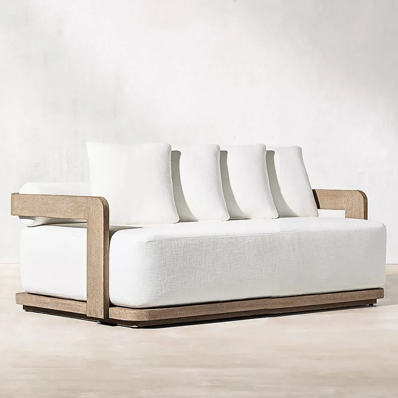 Sun Poolside Daybed Outdoor Furniture Garden Sofas Sets Patio Teak Wooden High End Modern Sofa Set Heavy Duty Outdoor Furniture