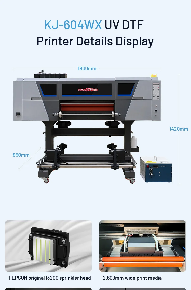 All in one inkjet 2 in 1 A3 A4 60cm roll to roll uv dtf sticker flatbed machine uv dtf printer with laminator
