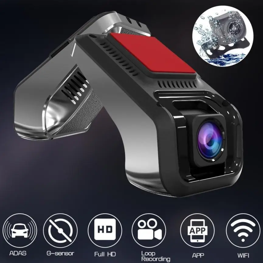 Car Avto DVR Full HD 1080P Night Vision 170 Degree Wide Angle Dash Camera WiFi ADAS Dash Cam G-sensor Android USB Video Recorder