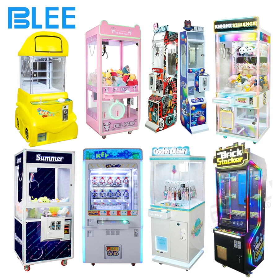Factory Wholesale Claw Crane Machine Arcade Toys Plush Coin Operated Games Dolls Crane Catcher Claw Machine With Bill Acceptor