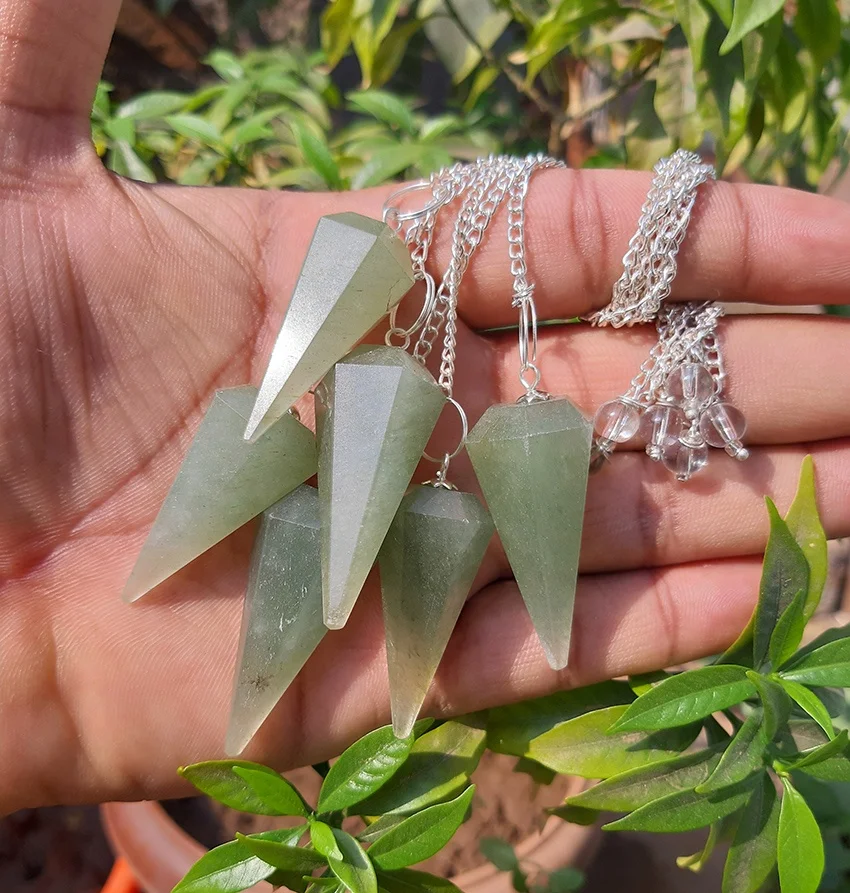 
Natural pendulum Green Aventurine Crystal Pendant Pendulums ,Wholesale Green Aventurine Dowsing Gemstone Pendulum For Gift 