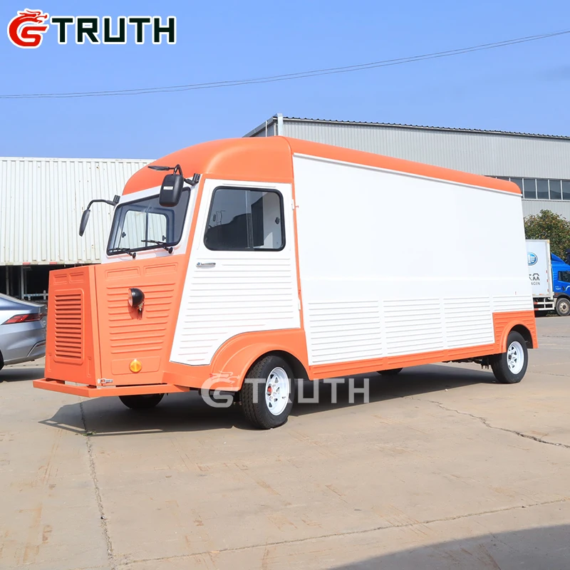 Large Drivable Bbq Bakery Coffee Trailer vintage foodTrucks Catering Electric Food Van Truck