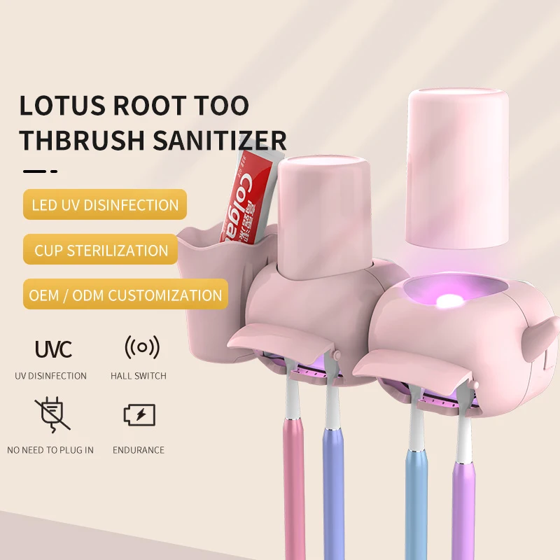 
7 in 1 Multifunctional Wall Mounted Automatic Toothbrush Sterilizer, UV Light UVC Toothbrush Sterilizer Holder 