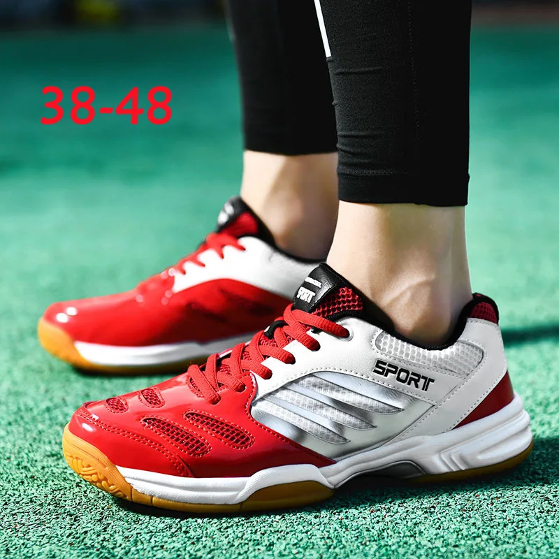 Badminton shoes red white choose mens badminton shoes size 48 large size