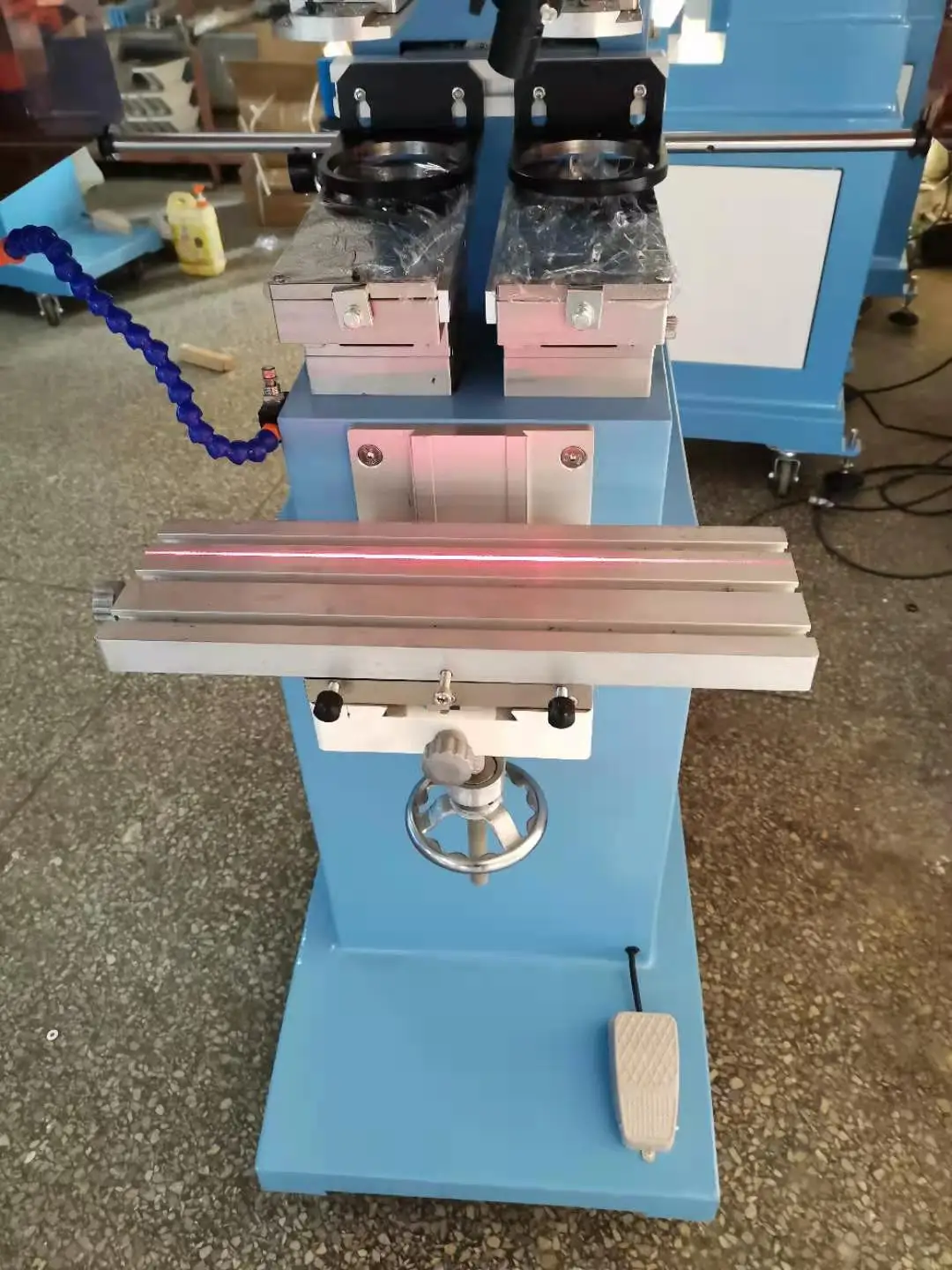 2-color neck label tampo printer pad printing machine for clothes stand