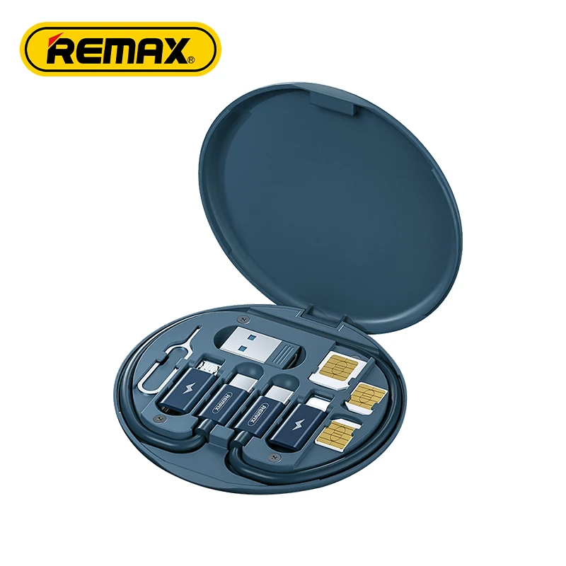 Remax portable  Rc-190 5 in 1 cable storage box 60W Fast Charging For Iph/Android/Type 2022 OEM New Trends waterproof  Usb Cable