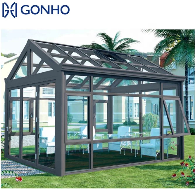solarium Conservatory free standing aluminium sunroom with glass garden veranda sunrooms glass houses for home and villa