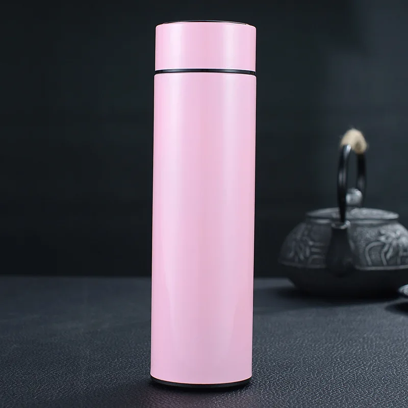 500ml Custom Logo Sport Luxury Smart Vacuum Insulated Flask Stainless Steel Thermo Led Temperature Remind Display Water Bottle
