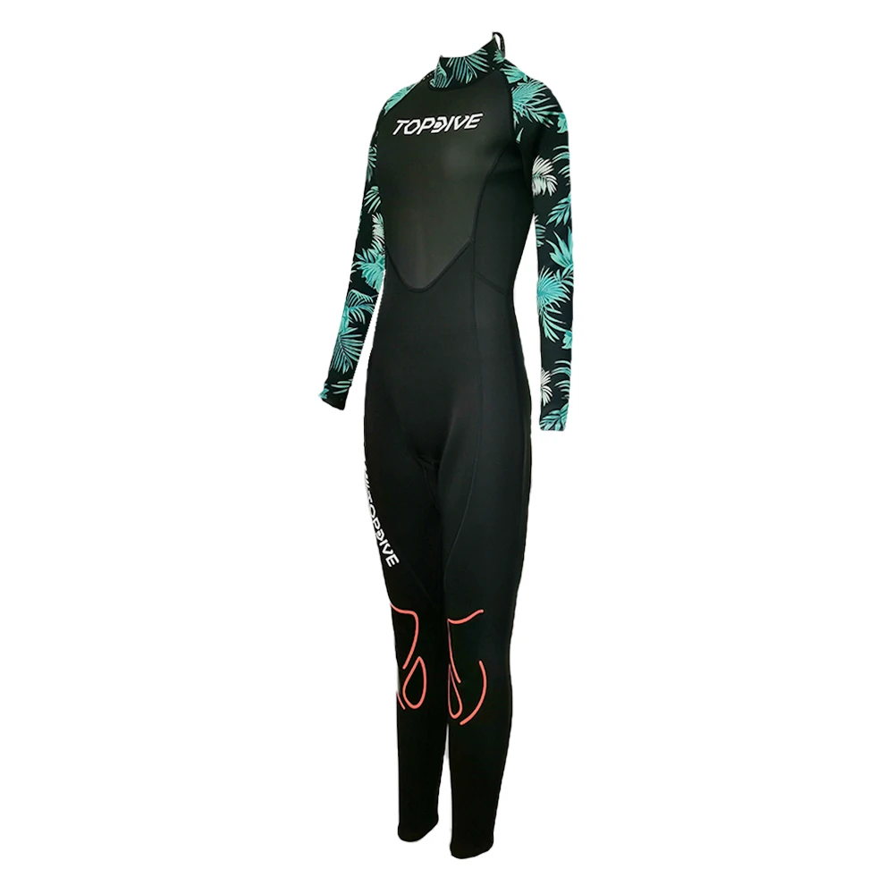 High Quality Custom Printed Full Body 3mm Elastic Shark Skin Chest Waterproof Neoprene Women Surfing Diving Wetsuits