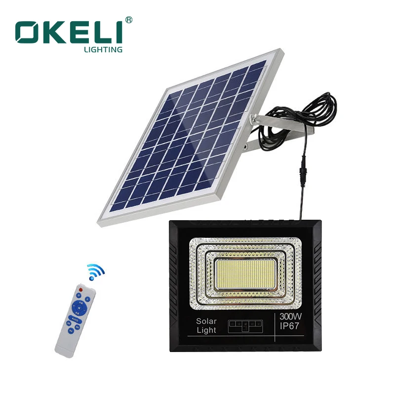 1000w Outdoor Solar Power Outdoor Lamp Radar Sensor Remote 30w 50w 100w 200w 300w Solar Flood Light