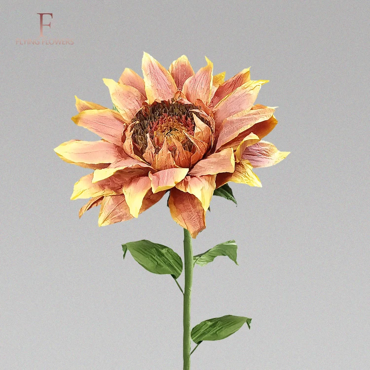 Wholesale Wedding Background Decoration Flowers Artificial Paper Flowers Sunflower