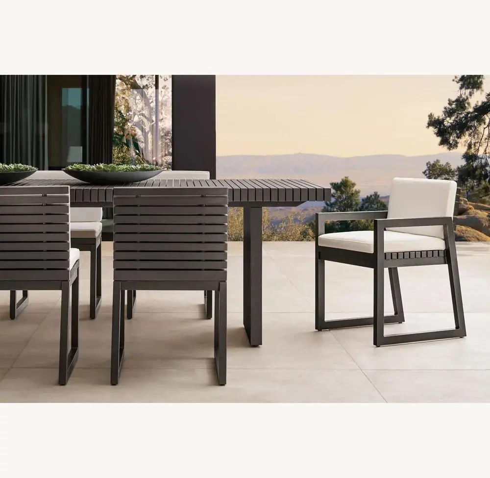 dining chair aluminum outdoor garden furniture metal chair living room furniture sofa set modern couch 2022