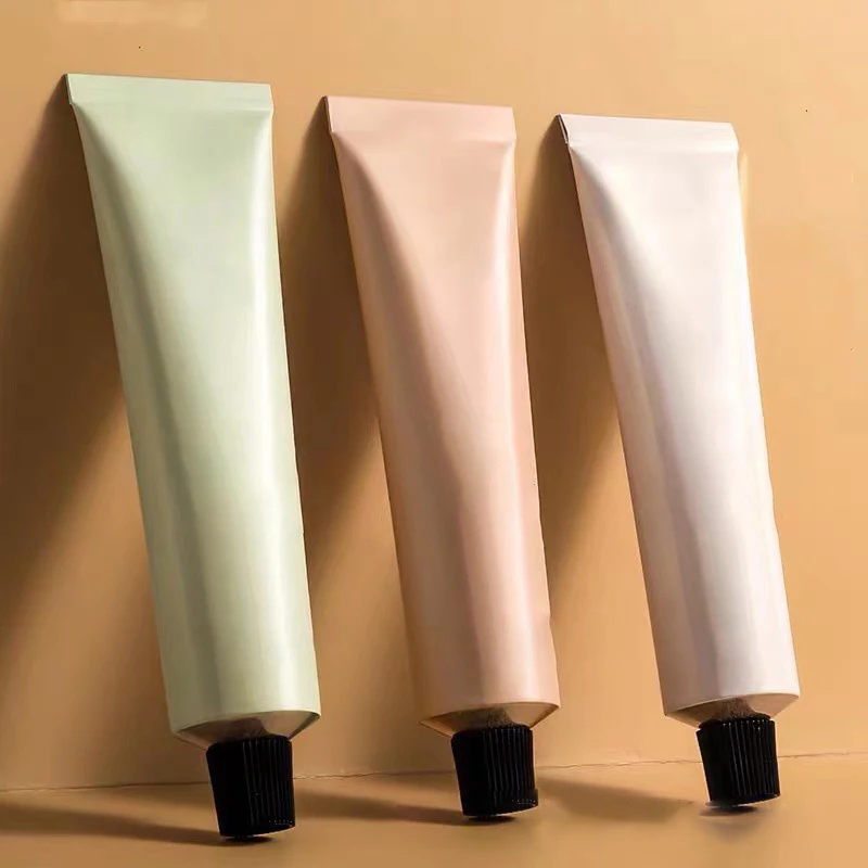 Aluminum Plastic Empty Travel Squeeze Bottle Cream Containers 50pcs/lot Soft Tube Luxury Hot Sale 100ml Custom Wholesale Golden