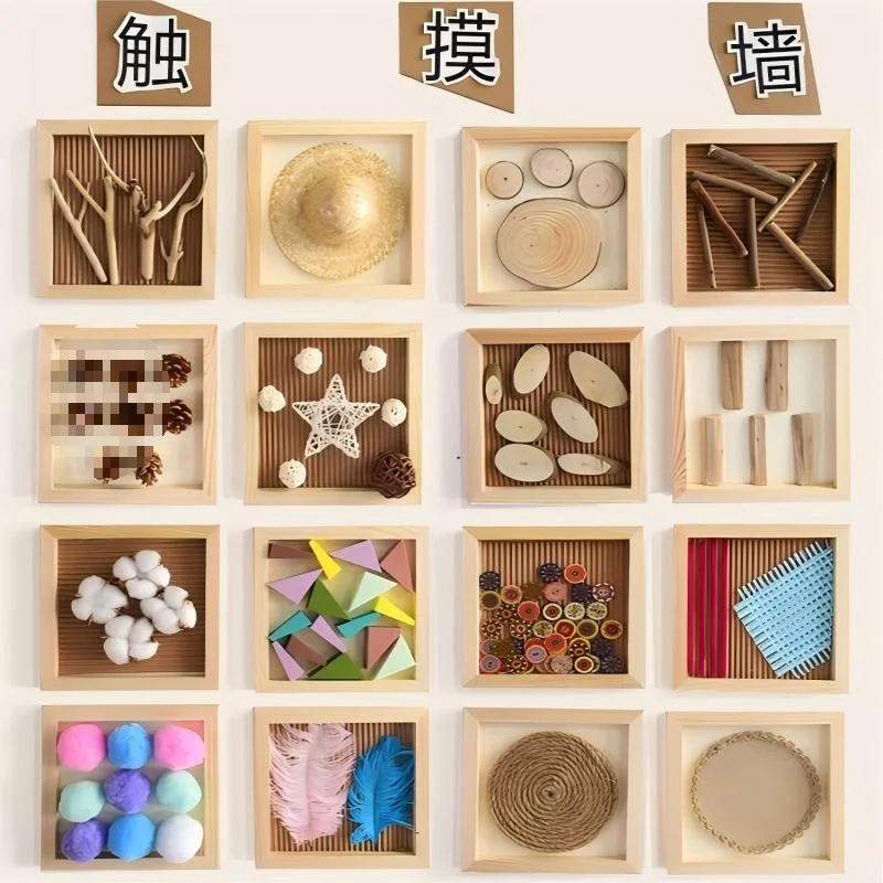 Sensory Wall Panel For Kids Touching Sensory Diy Toys Wall Games For Kids Wooden Art And Craft Materials Suppliers