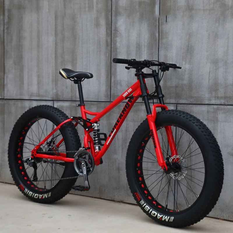 Full suspension adult fat tire speed 26 inch mtb frame downhill yellow cycle snow mountainbike fat bike bicycle mountain bike