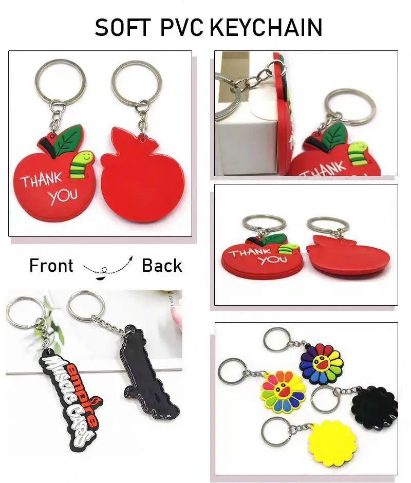 Custom Design Keychain Embossed Rubber Keychains Cute Cartoon 3d Keychain Rubber For Company