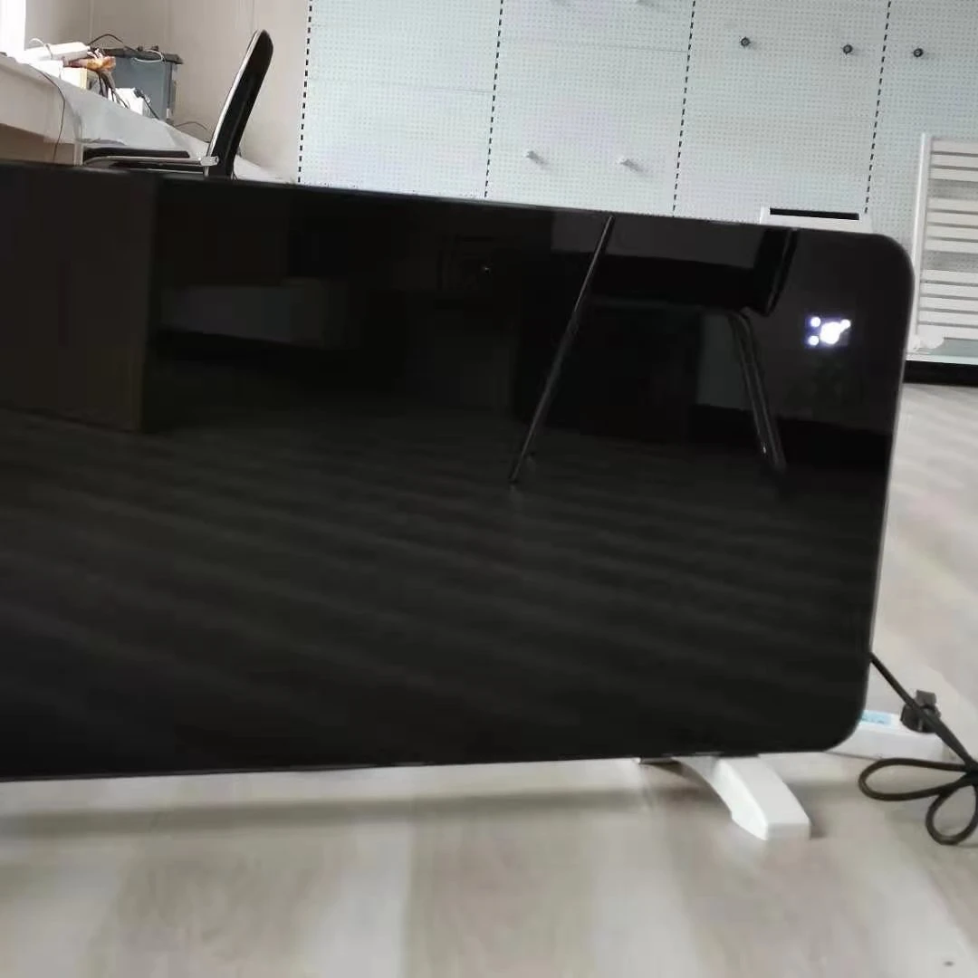 Electric Convection Glass Panel Heater Wall Mount Portable Heat WiFi Control 2000W Black