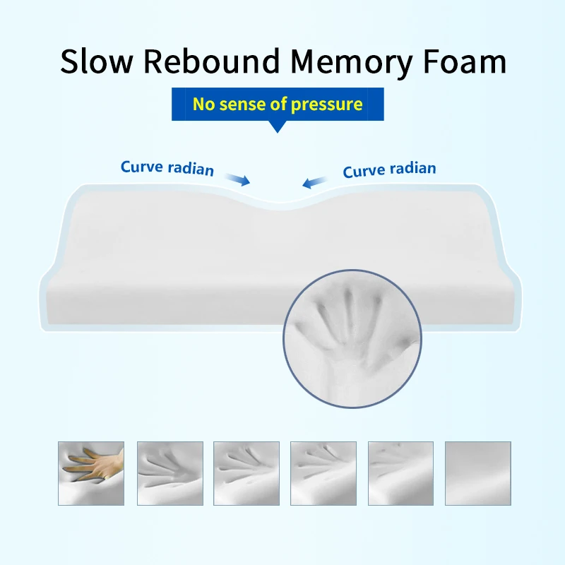 Memory Foam Кровать Ортопедическая подушка с защитой шеи медленным восстановлением формы в виде бабочек эффектом памяти