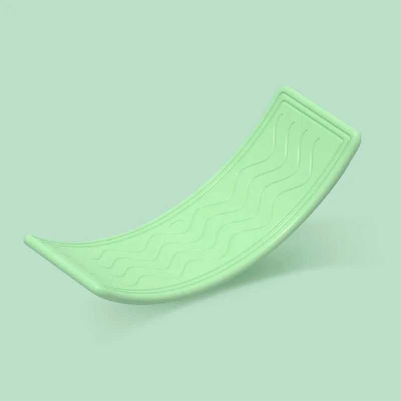 custom wooden plastic curvy yoga felt fitness training wobble balance board for kids montessori