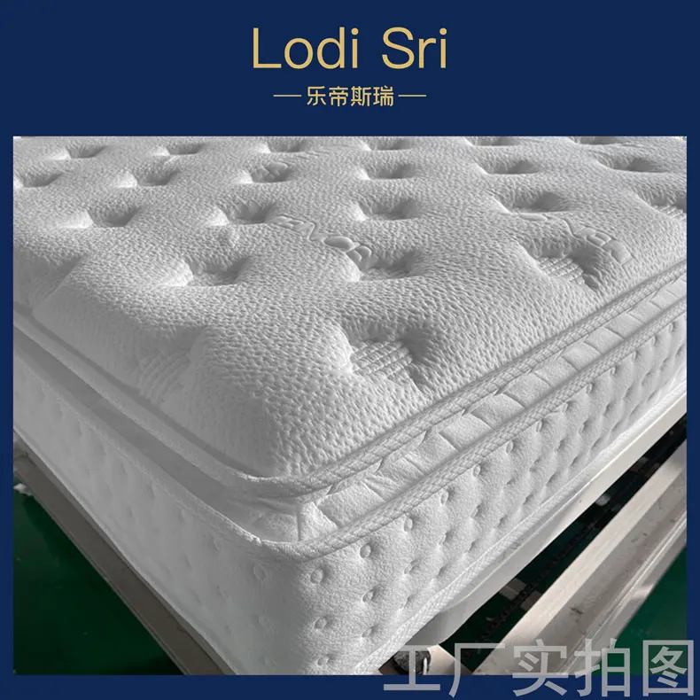 wholesale king size fashion style OEM jacquard fabric double side pillow top pocket spring mattresses memory foam