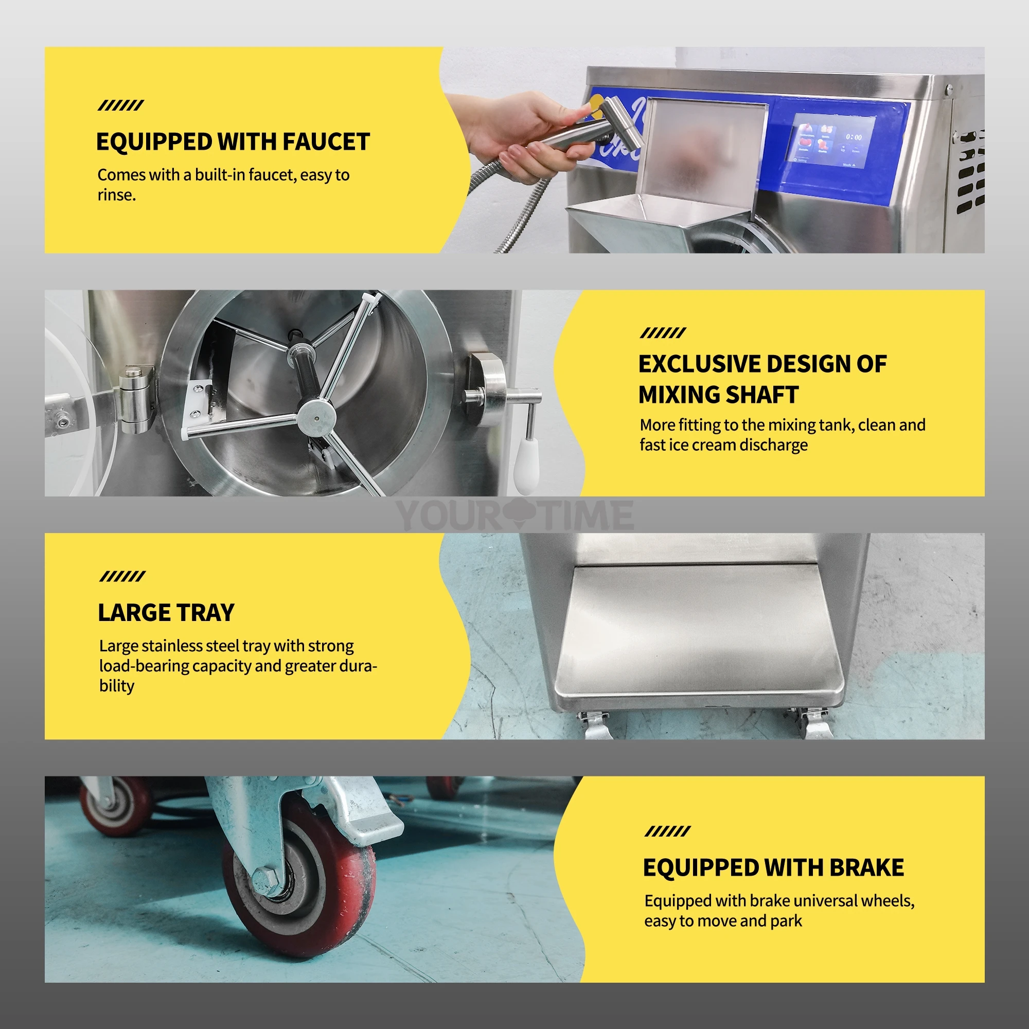 5 Mode 48L/H Commercial ice Cream Machine/Maquina de helado duro Batch Freezer Gelato/talian ice Maker