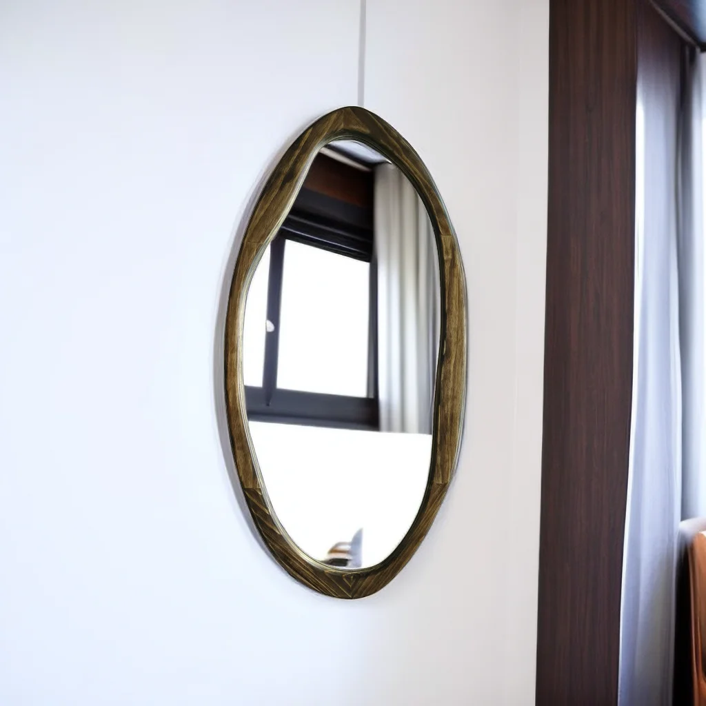 custom modern living room decor wood frame big full length long body large dressing hanging irregular wall mirror espejo