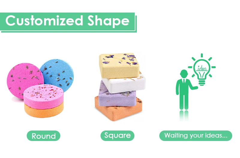 Essential Oil Aromatherapy Natural Vegan Organic Square Shape Shower Steamers Of  Custom Gift Set