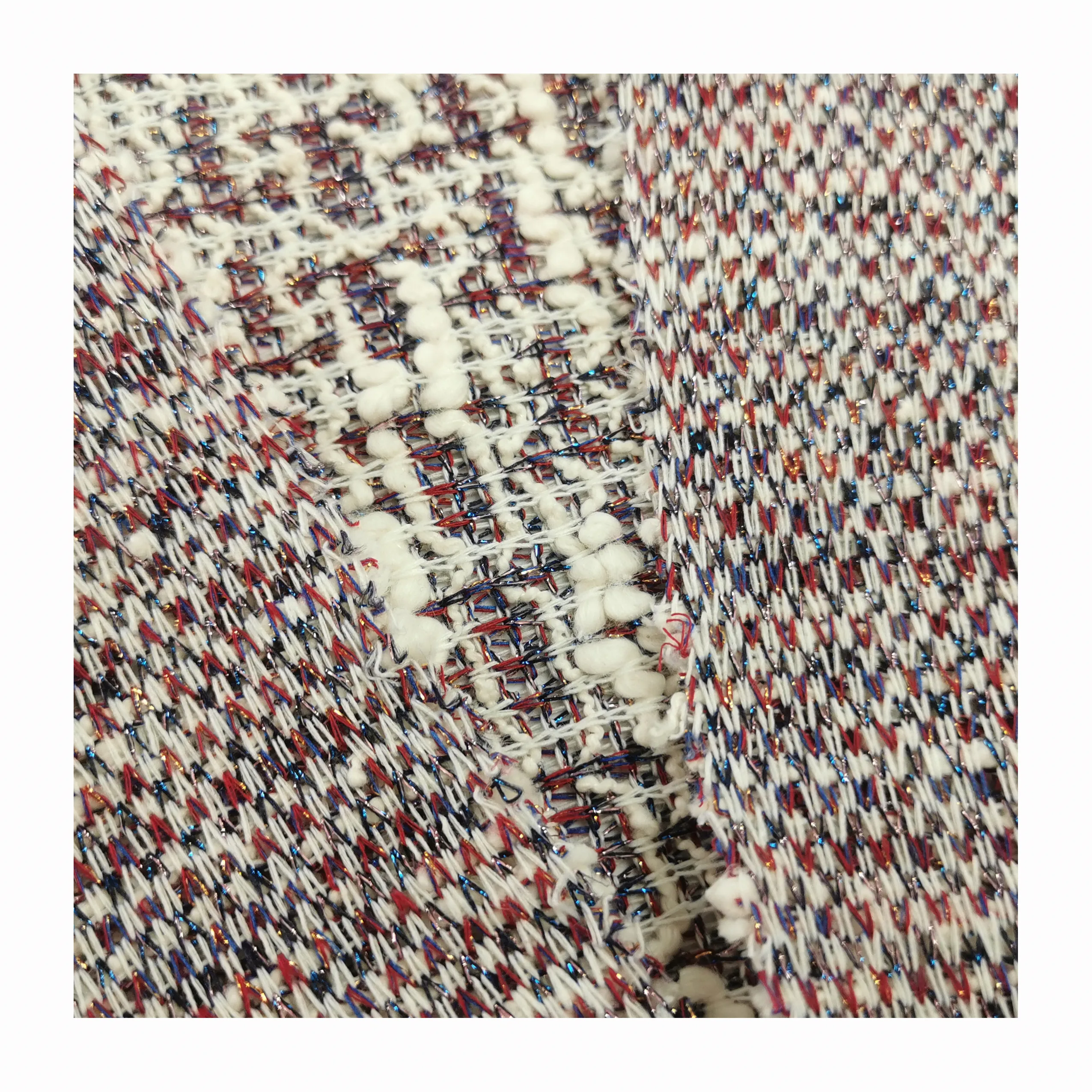 Most popular  polyester cotton fabric lurex fabric jacquard  knitting fabric for dress