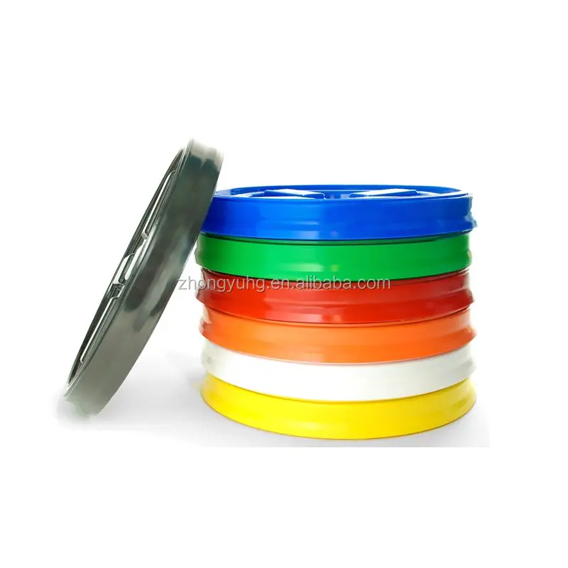  ZY8002- 15 Liters blue customized plastic paint bucket PP pail round barrel with plastic/metal