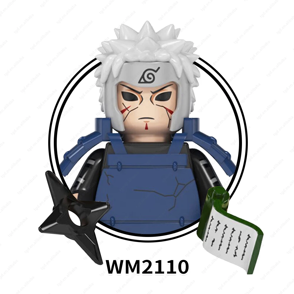WM6108  Japanese Animation Yahiko Hoshigaki Kisame Figures Gifts Puzzle  Building Block Sets Educational Anime Toys Kids
