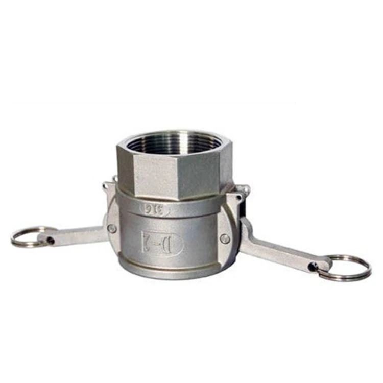 Stainless Steel D Type Camlock Adapter Female Thread Casting Technics for Water Gas Oil Pipe Size 10mm Model DN NPT BSP
