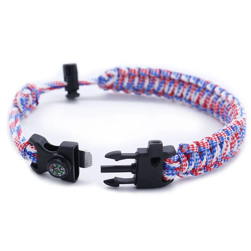 
Durable Adjustable Compass 550 Paracord Water Bottle with Carabiner 