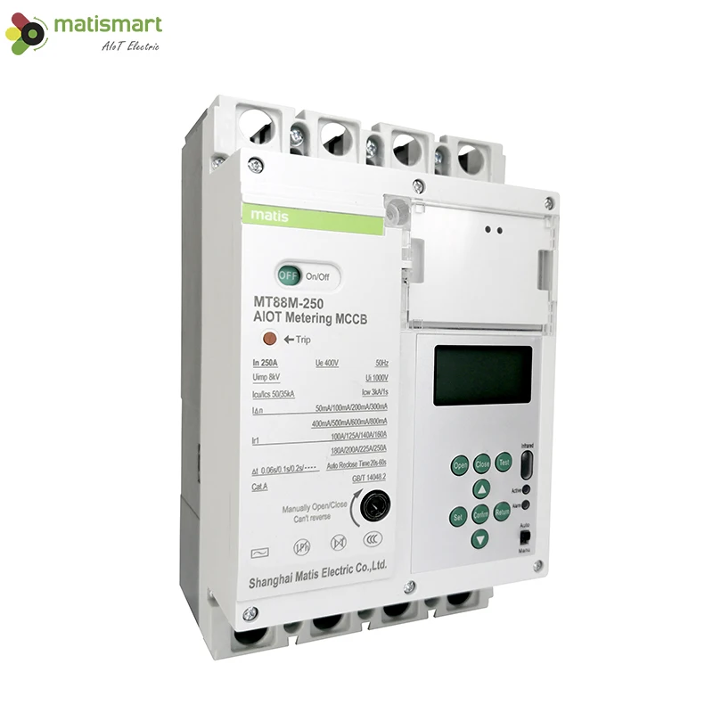 Sell well high quality and appropriate price MT88M-250A 50KA 400V 50 hz electric circuit breaker smart metering mccb