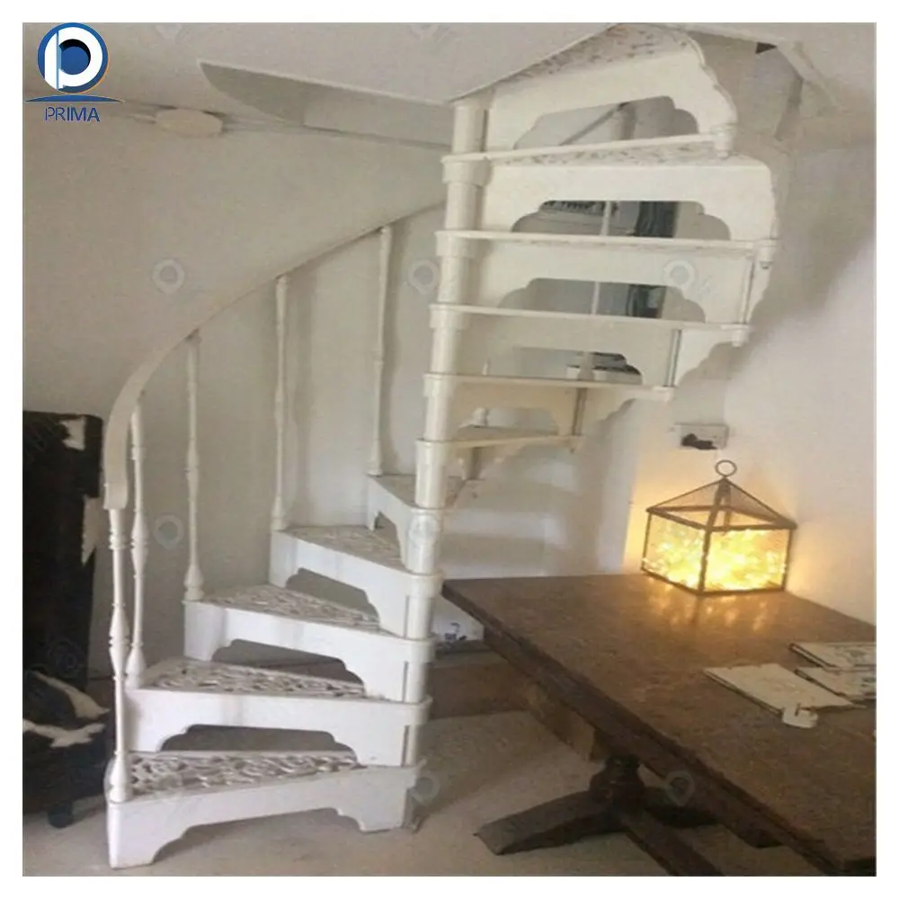 CBDMART Spiral Staircase Wood Wooden Staircase Baluster Handrail Stair Tread Steps Raiser Post Stair