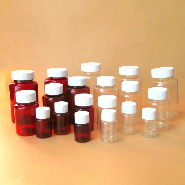 Transparent Large Mouth Plastic Liquid Medicine Bottle Small Empty Capsules Package Bottle