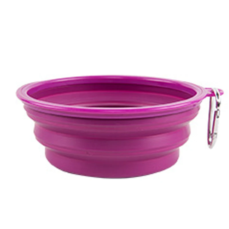 INS Best Seller Size Small Water Folding Portable Travel Foldable Silicone Collapsible Food Pet Dog Bowl For Dog