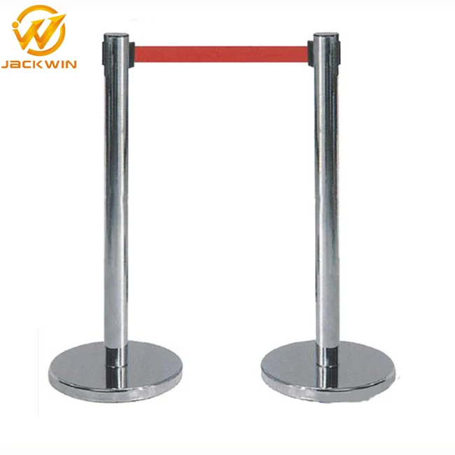 Wuhan Jackwin Retractable Belt Bank Queue Line Stanchion Post Crowd Control Barriers