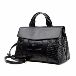 New Trendy Shoulder Bags Leather Alligator Ladies Handbag Women Bag Handbag Genuine Leather Handbags For Women Luxury