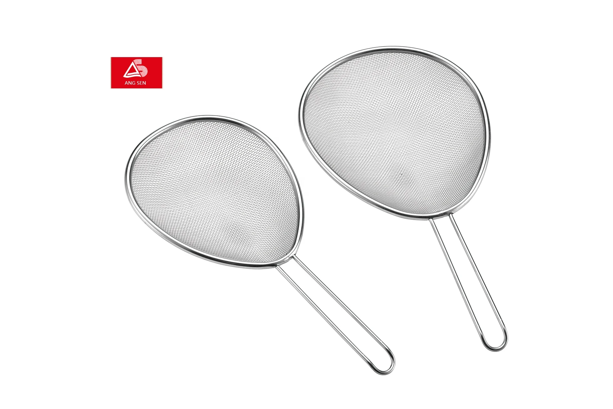
Double mesh strainer with paintiong handle 