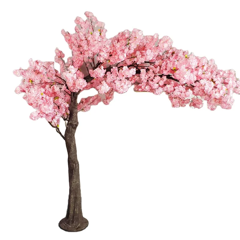 2-3m Large Silk Trees Artificial Sakura Cherry Blossom Plastic False Flower Tree Artificial Plant Decor Wedding