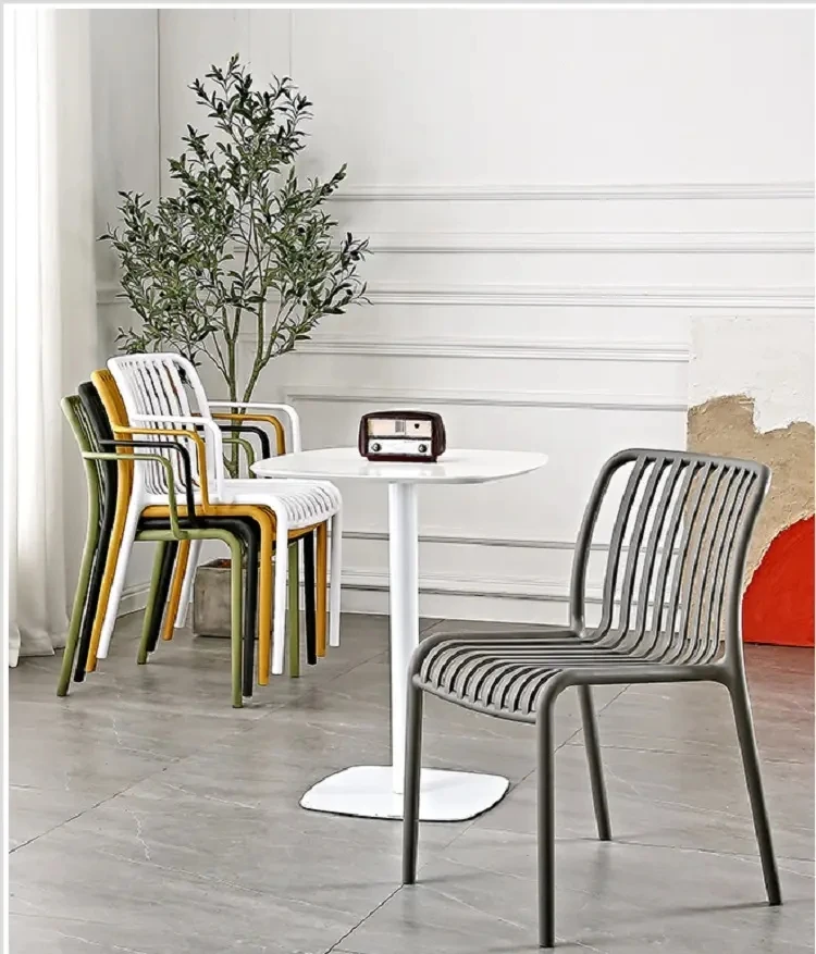 New Arrival Durable Quality Outdoor Indoor Dining Dinning Furniture Armchair Stackable PP Plastic Chairs for sale