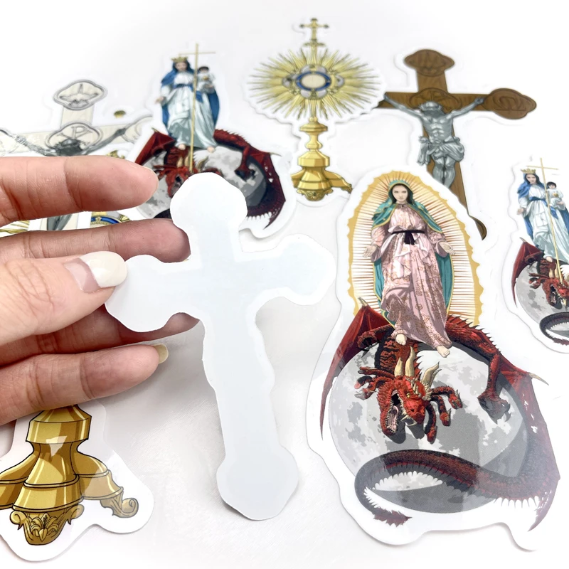 Custom Die Cut Adhesive Vinyl Sticker Printing Label Waterproof Transparent Stickers