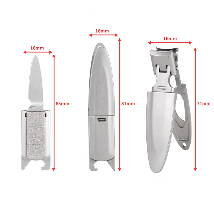 2 in 1 custom key chain logo nail clippers kit set