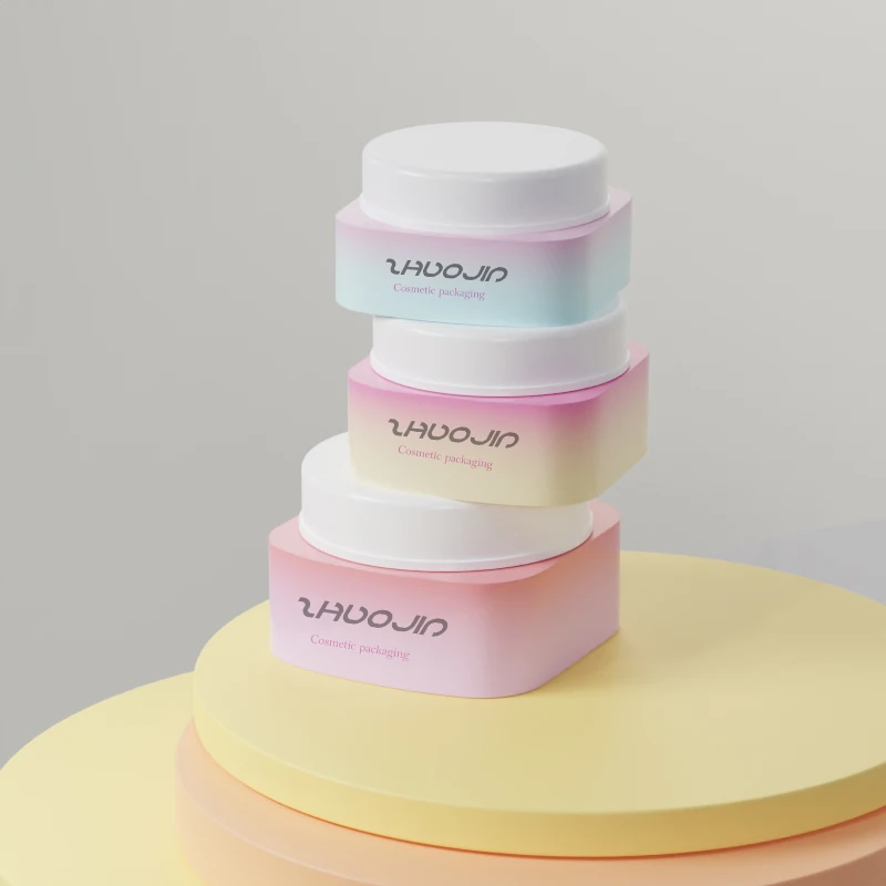 5g wholesale small rounded square gel polish jar pot paint macaron colored cosmetic glue containers