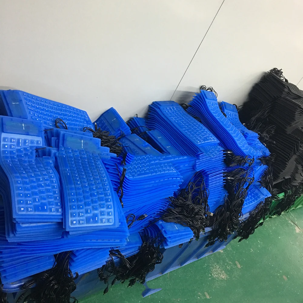 OEM Foldable Silicone Keyboard 85/103/109  Keys USB Wired Waterproof Rollup Keyboard for PC Notebook Laptop